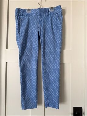G.H. Bass & Co. Light Blue Printed Slim Capris